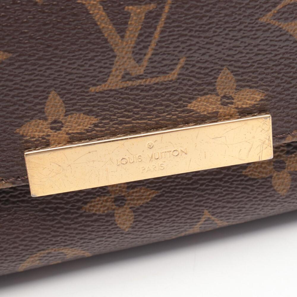 Louis Vuitton Monogram Canvas Favorite Leather Handbag Brown - Picture 6 of 7
